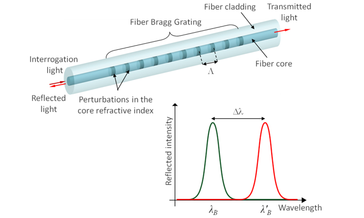 Figure 1: Drag Fource Flow Sensors (top) Use FBGs (bottom) to Measure, with High Sensitivity, the Local Forces Associated with Moving Powders - ISPE Pharmaceutical Engineering